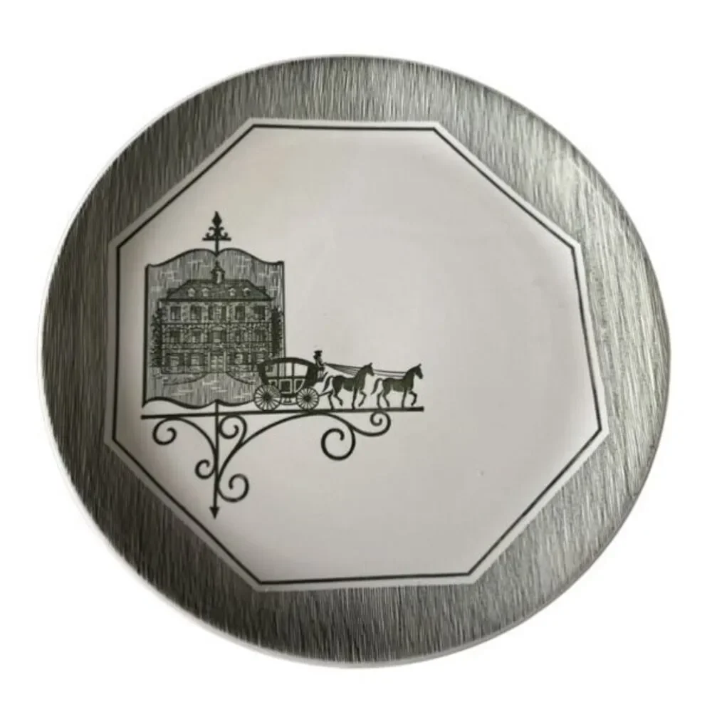 2 Vintage Scio Olde Orleans 10” Dinner Plates
